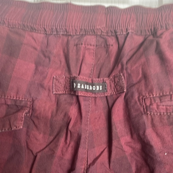 Zanerobe Burgundy Checked Shorts - Picture 5 of 6